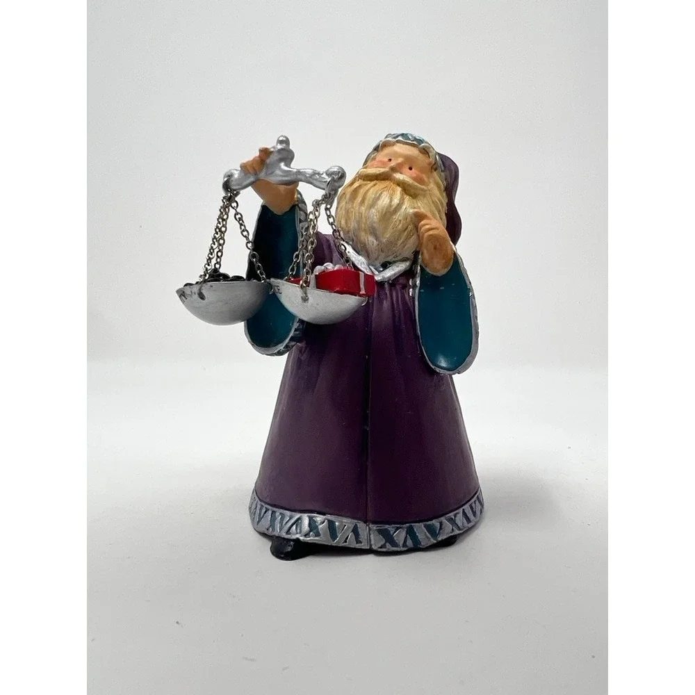 Hallmark The Decision Ornament Santa 2003 Purple Red Naughty Nice Scale